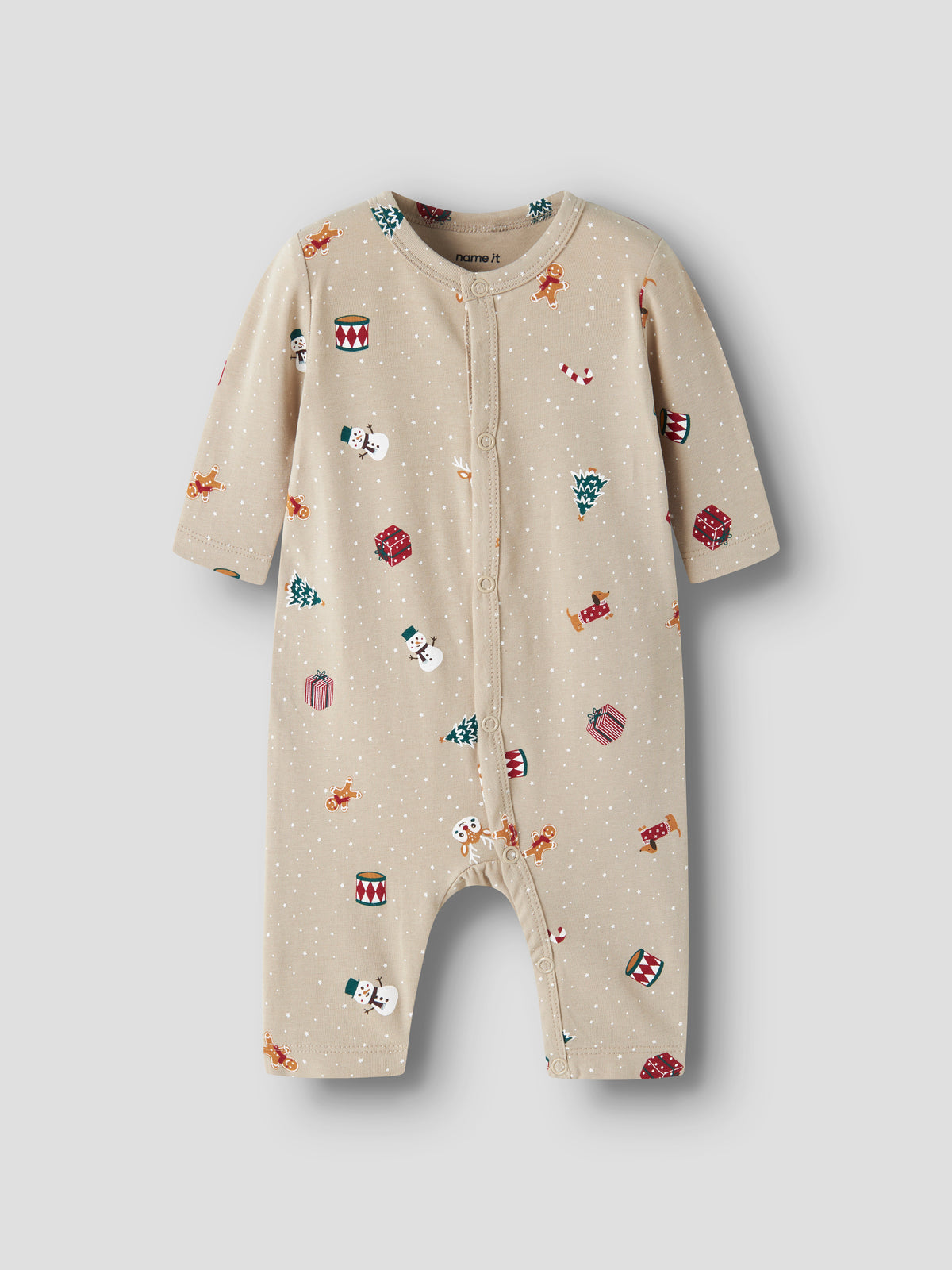 Name It Vismas - LS Nightsuit - Pure Cashmere / Christmas