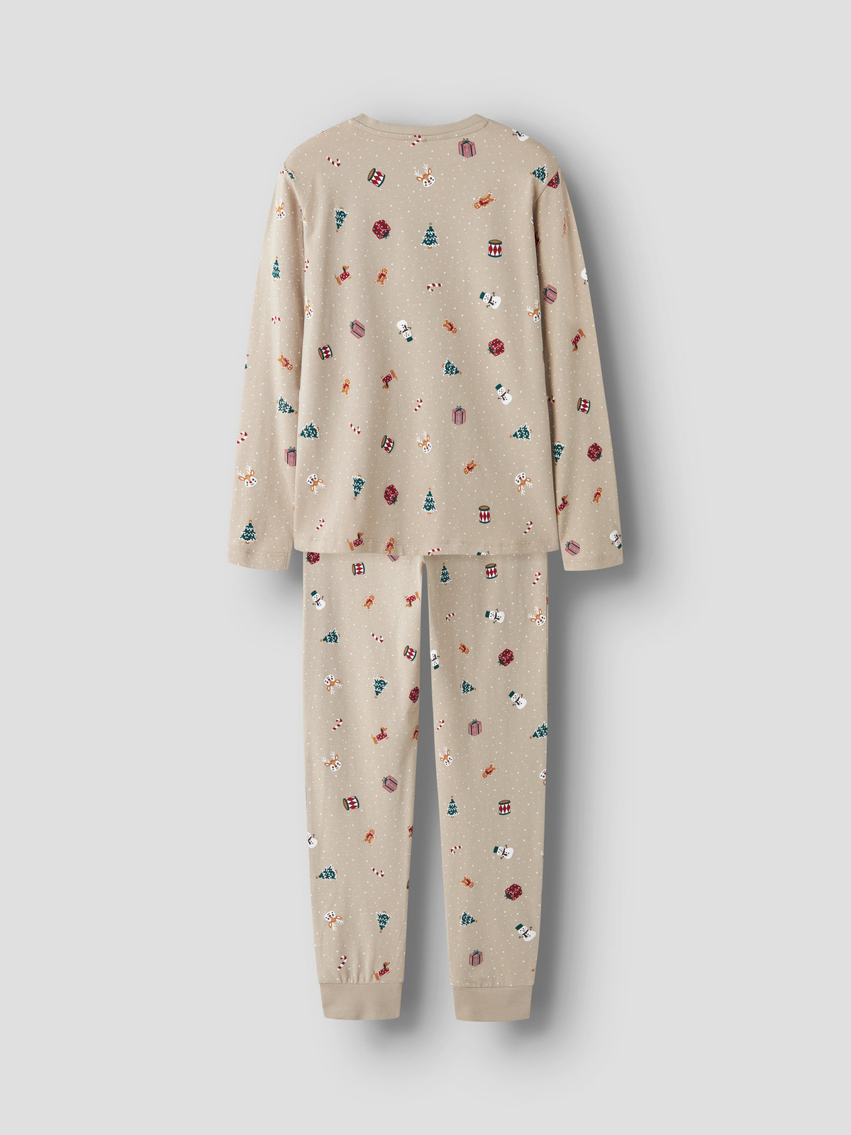 Name It Vismas - LS Nightset - Pure Cashmere / Christmas