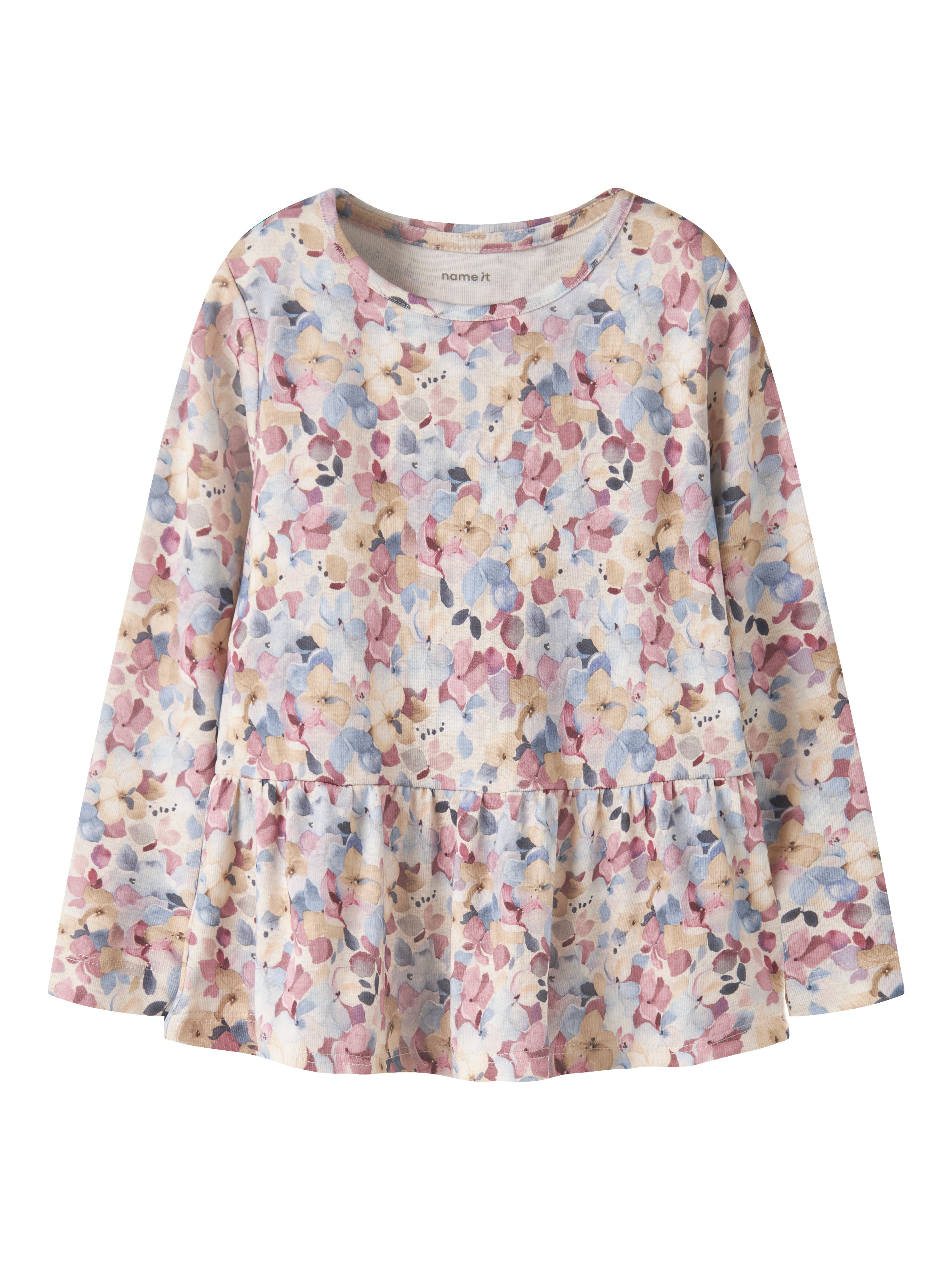 Name It Nadena - LS Top - Peyote Melange Lilas