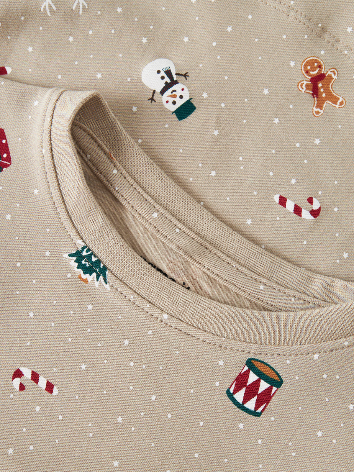 Name It Vismas - LS Nightset - Pure Cashmere / Christmas