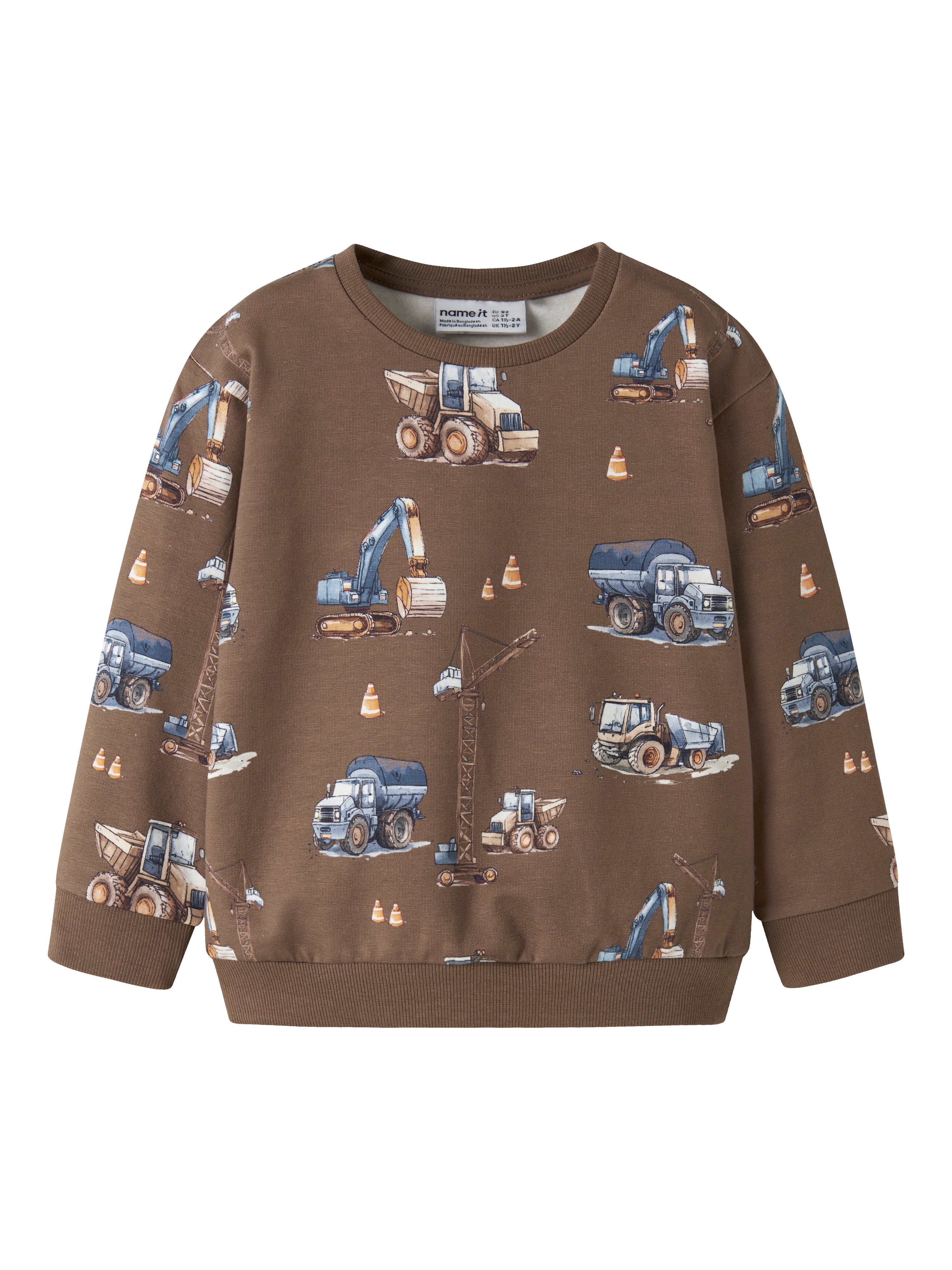 Name It - Nelson LS NReg Sweat - Brown Lentil