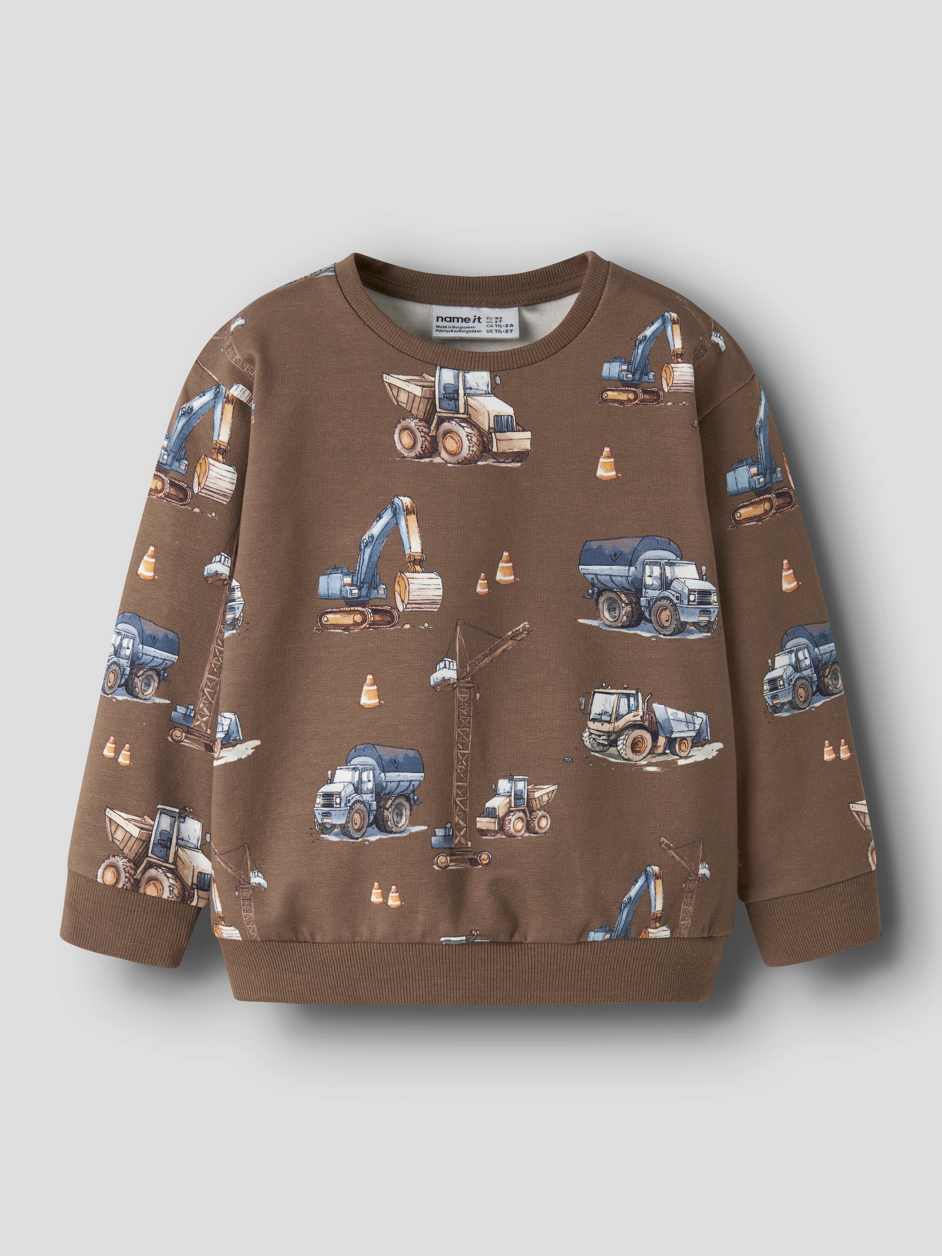 Name It Nelson - LS NReg Sweat - Brown Lentil