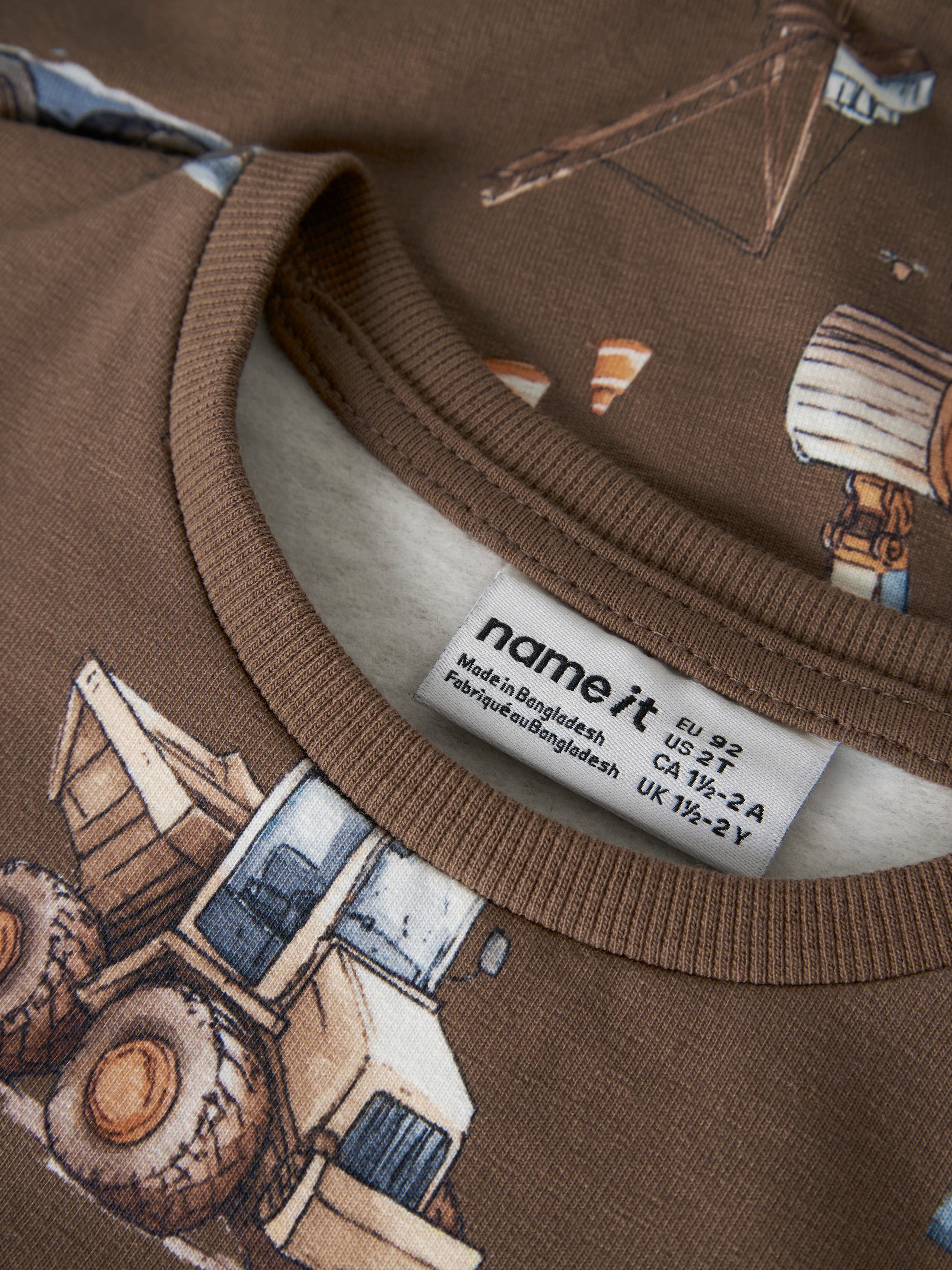 Name It - Nelson LS NReg Sweat - Brown Lentil