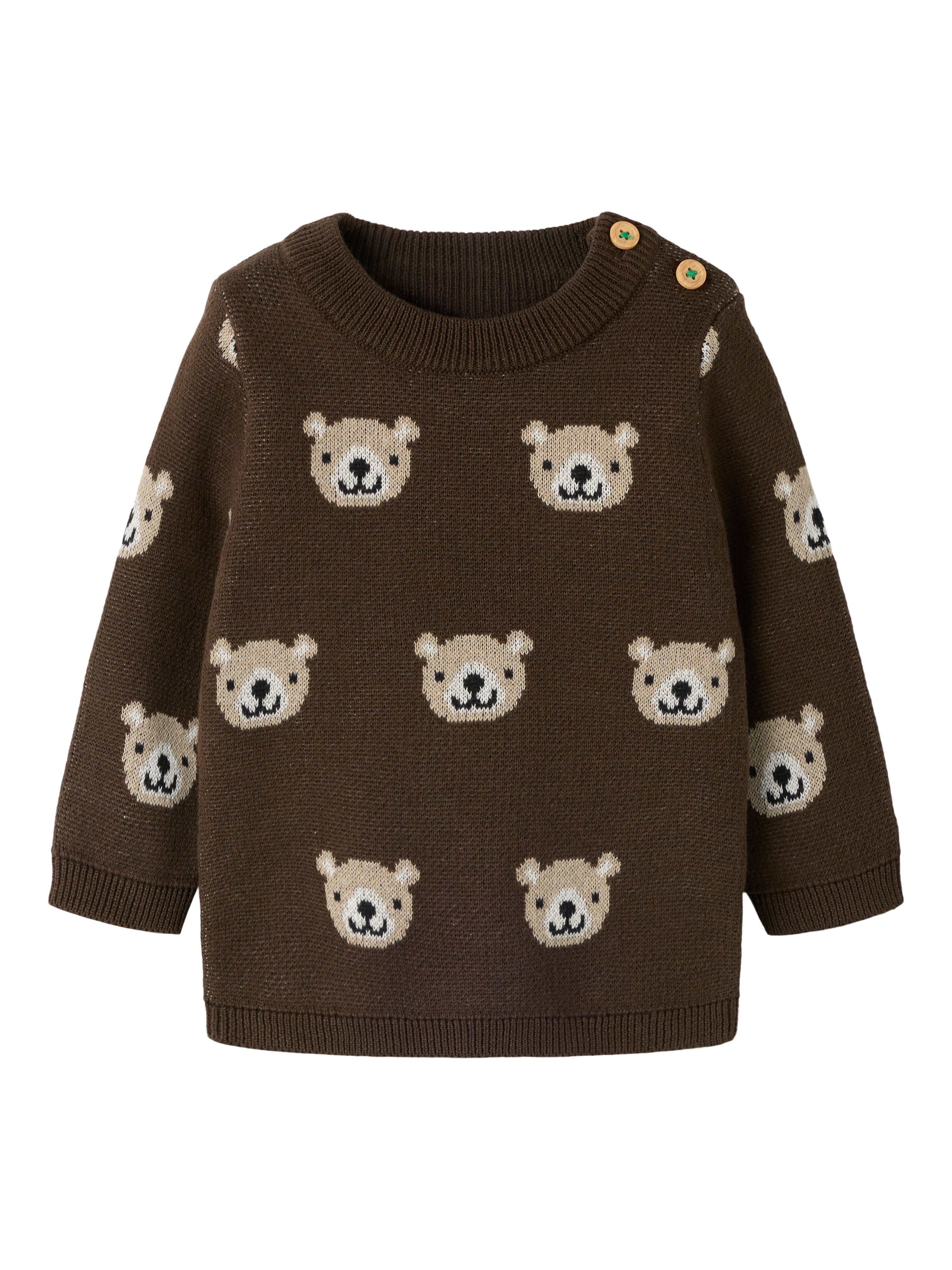 Name It - Neil LS Knit Top - Chocolate Brown