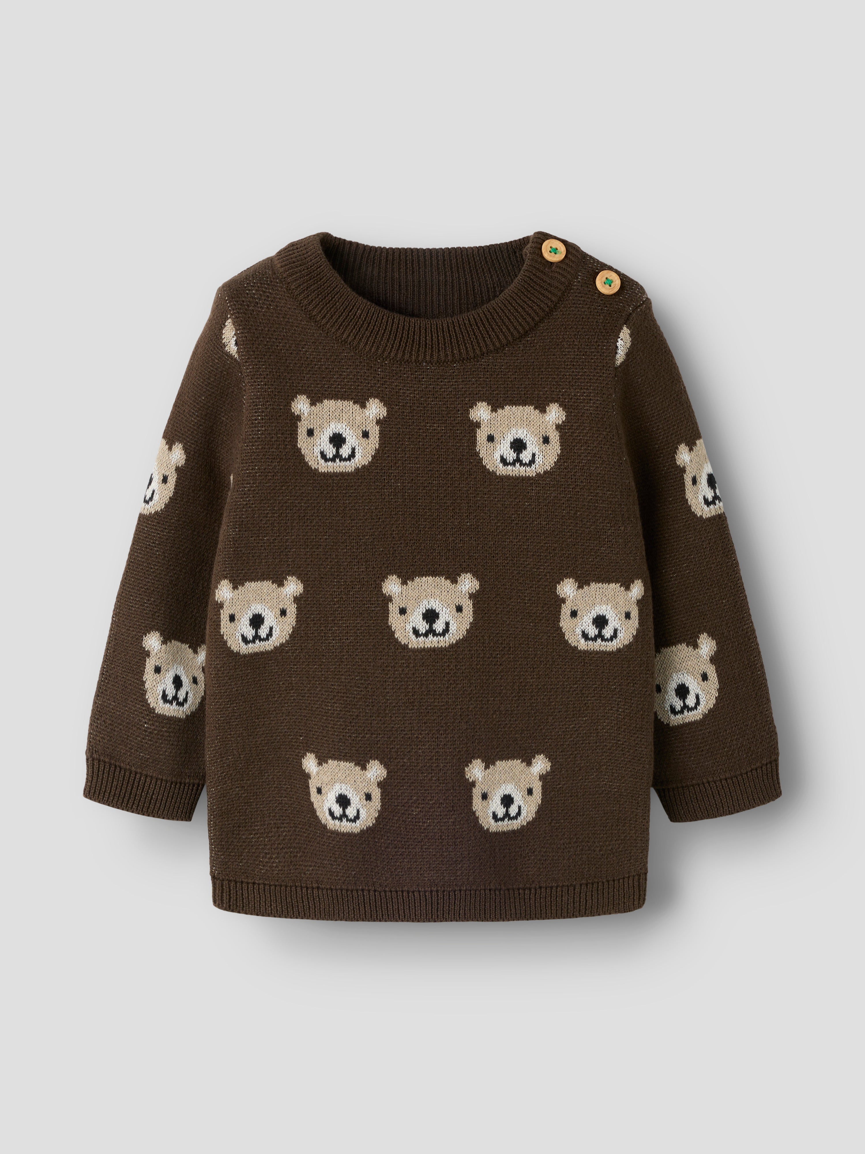 Name It - Neil LS Knit Top - Chocolate Brown