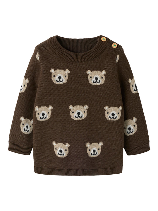 Name It Neil - LS Knit Top - Chocolate Brown