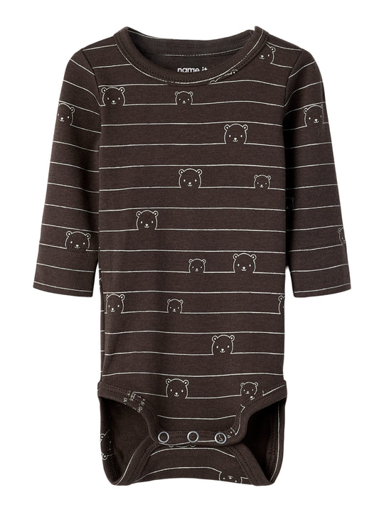 Name It - Nalas LS XSL Body - Chocolate Brown
