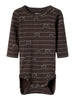 Name It - Nalas LS XSL Body - Chocolate Brown