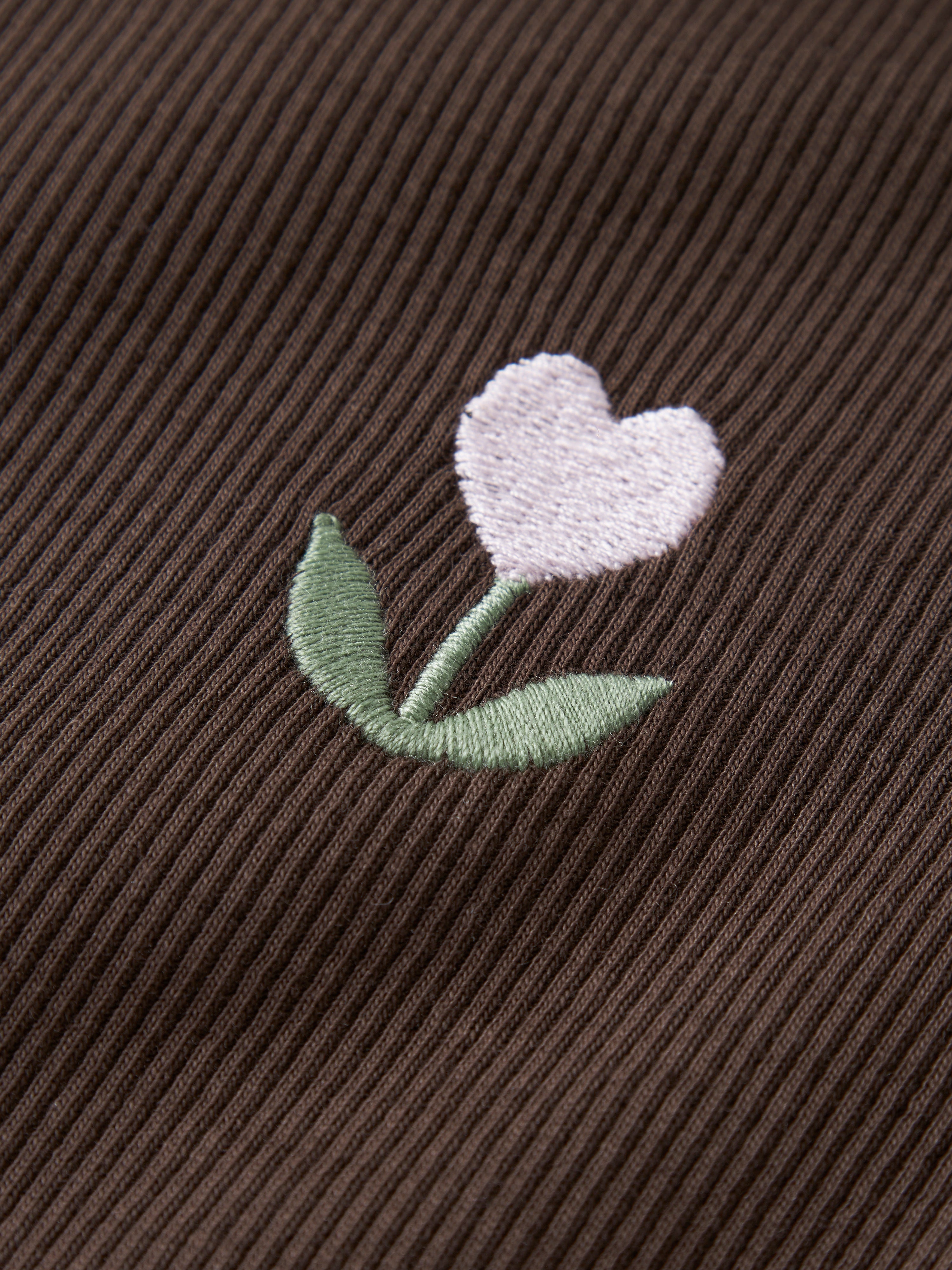 Name It - Naisy LS Slim Top - Chocolate Brown