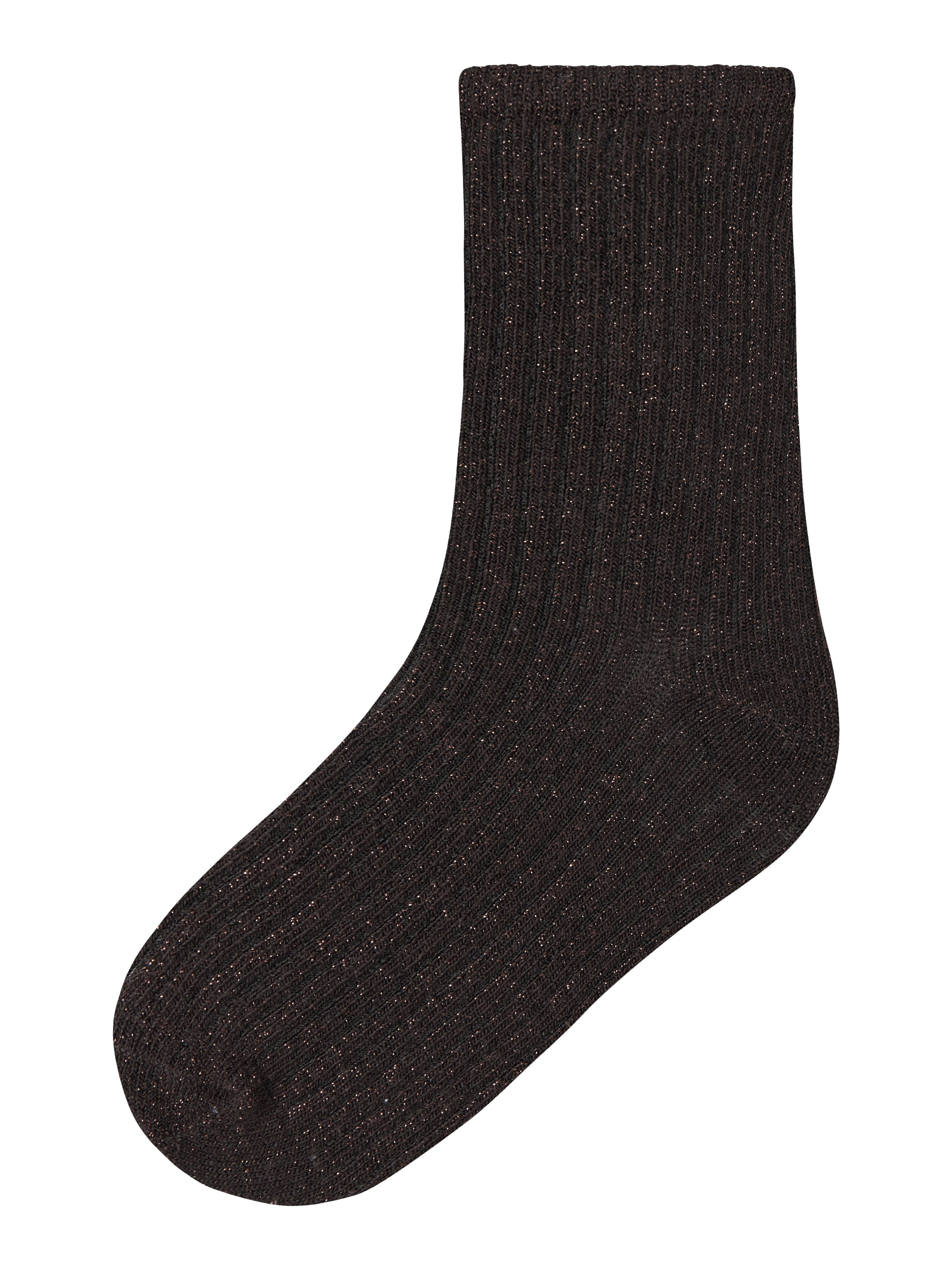 Name It - Nobba Glitter Sock - Chocolate Plum
