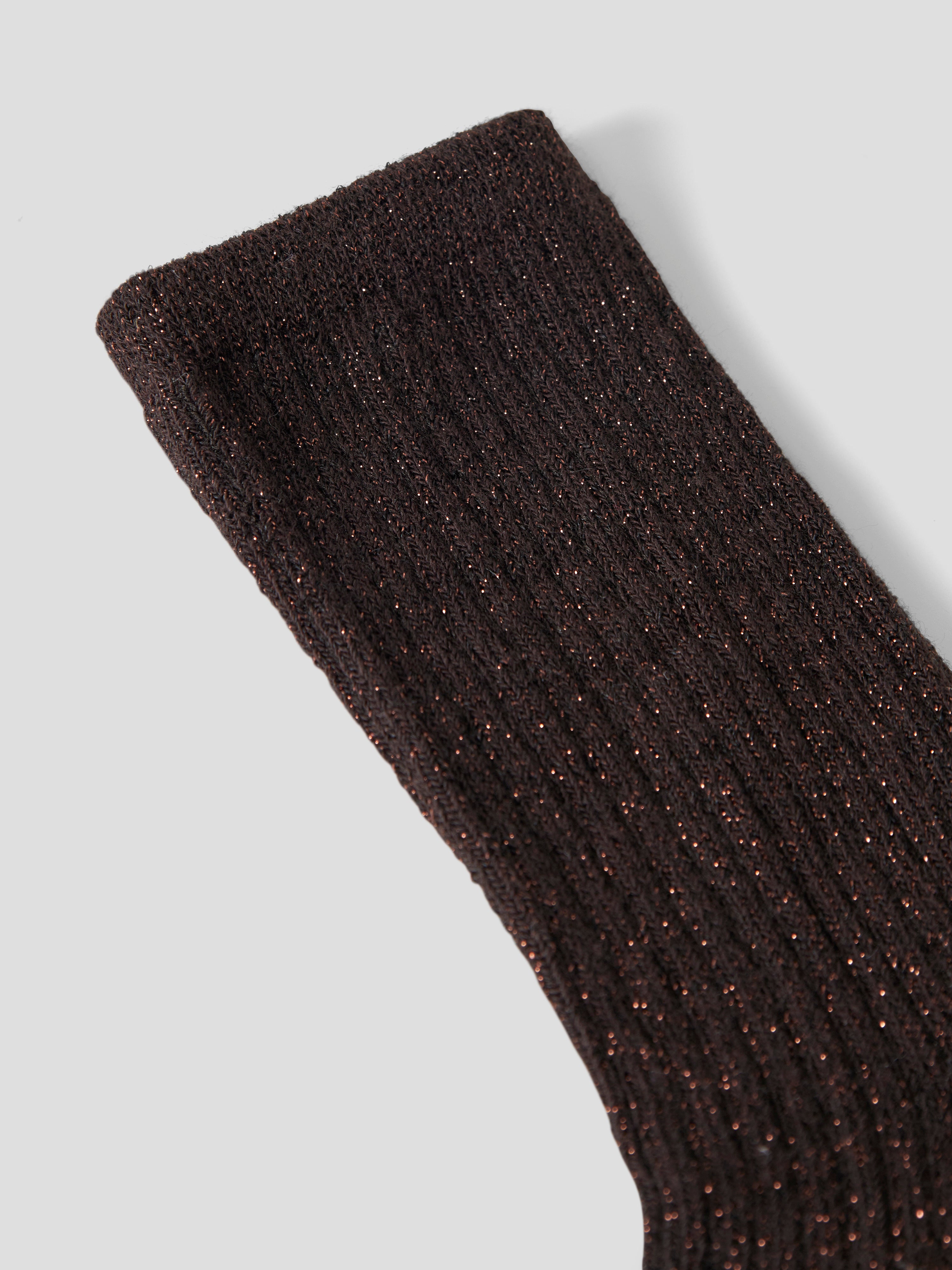 Name It - Nobba Glitter Sock - Chocolate Plum