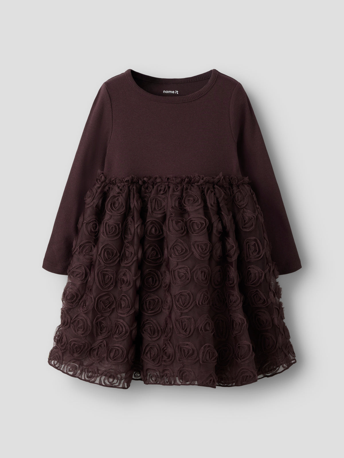 Name It Sykia - Tulle LS Dress - Catawba Grape