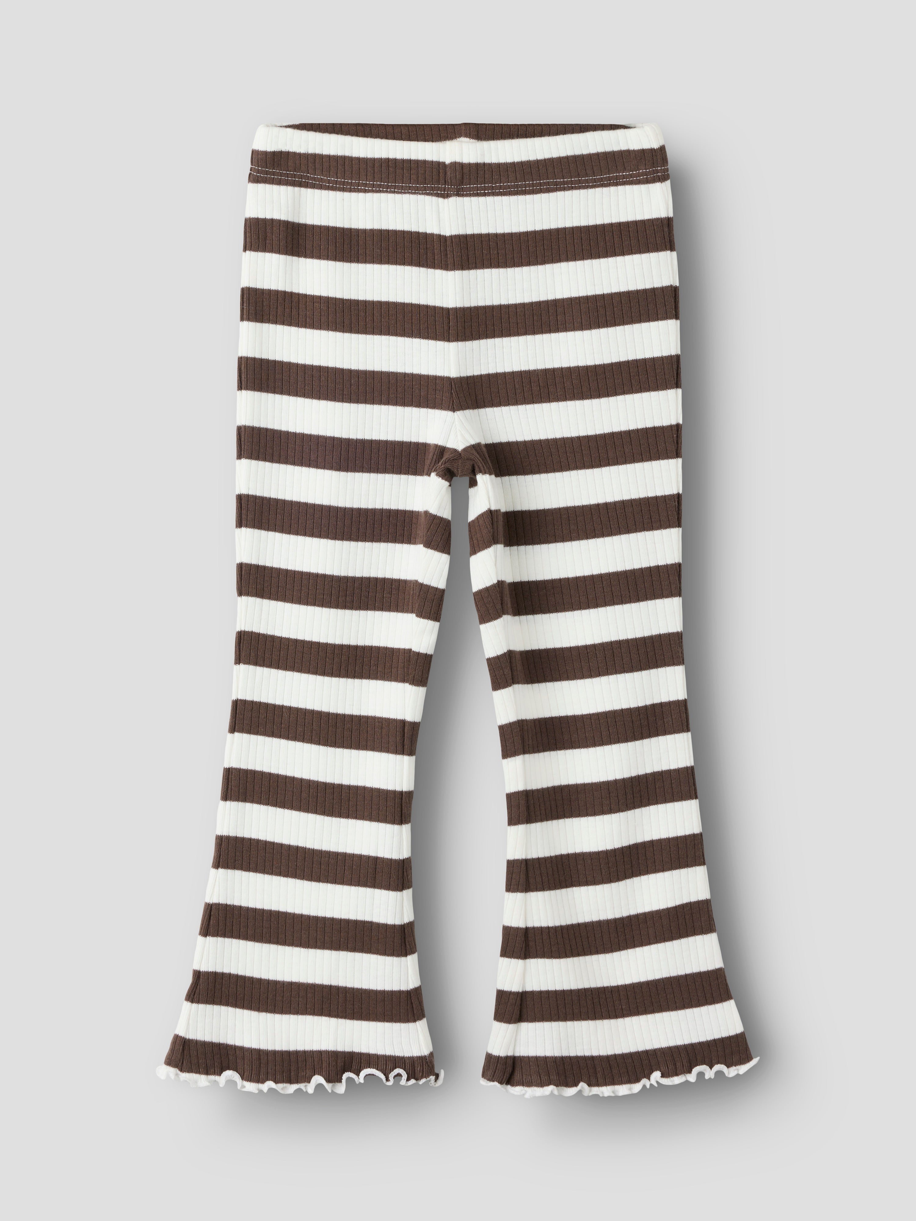 Name It - Nilje Bootcut Legging  - Chocolate Brown / Cloud Dancer