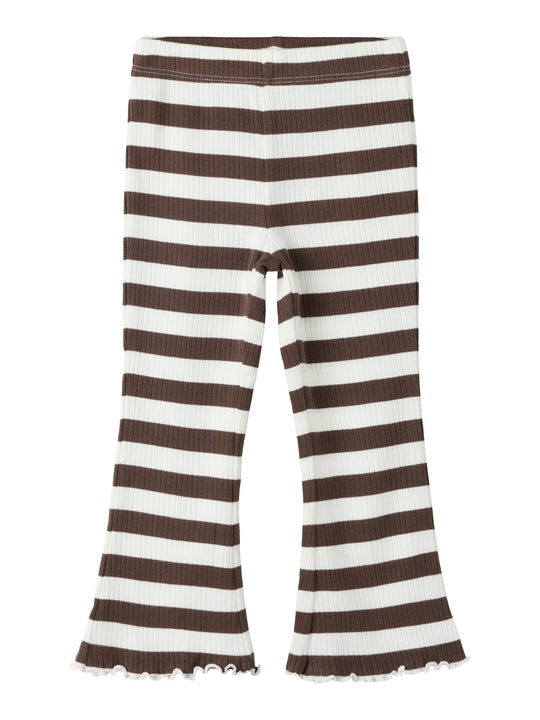 Name It - Nilje Bootcut Legging  - Chocolate Brown / Cloud Dancer