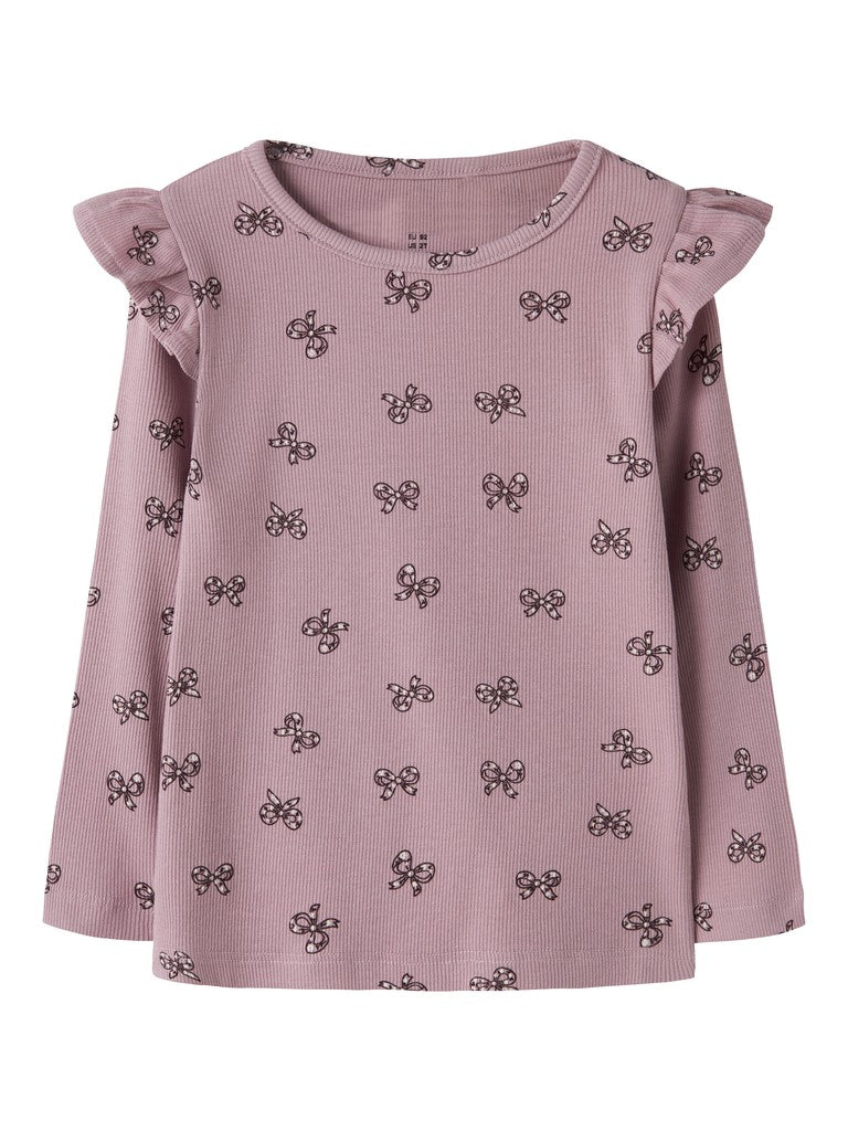 Name It Rulies - LS Slim Top - Mauve Shadows