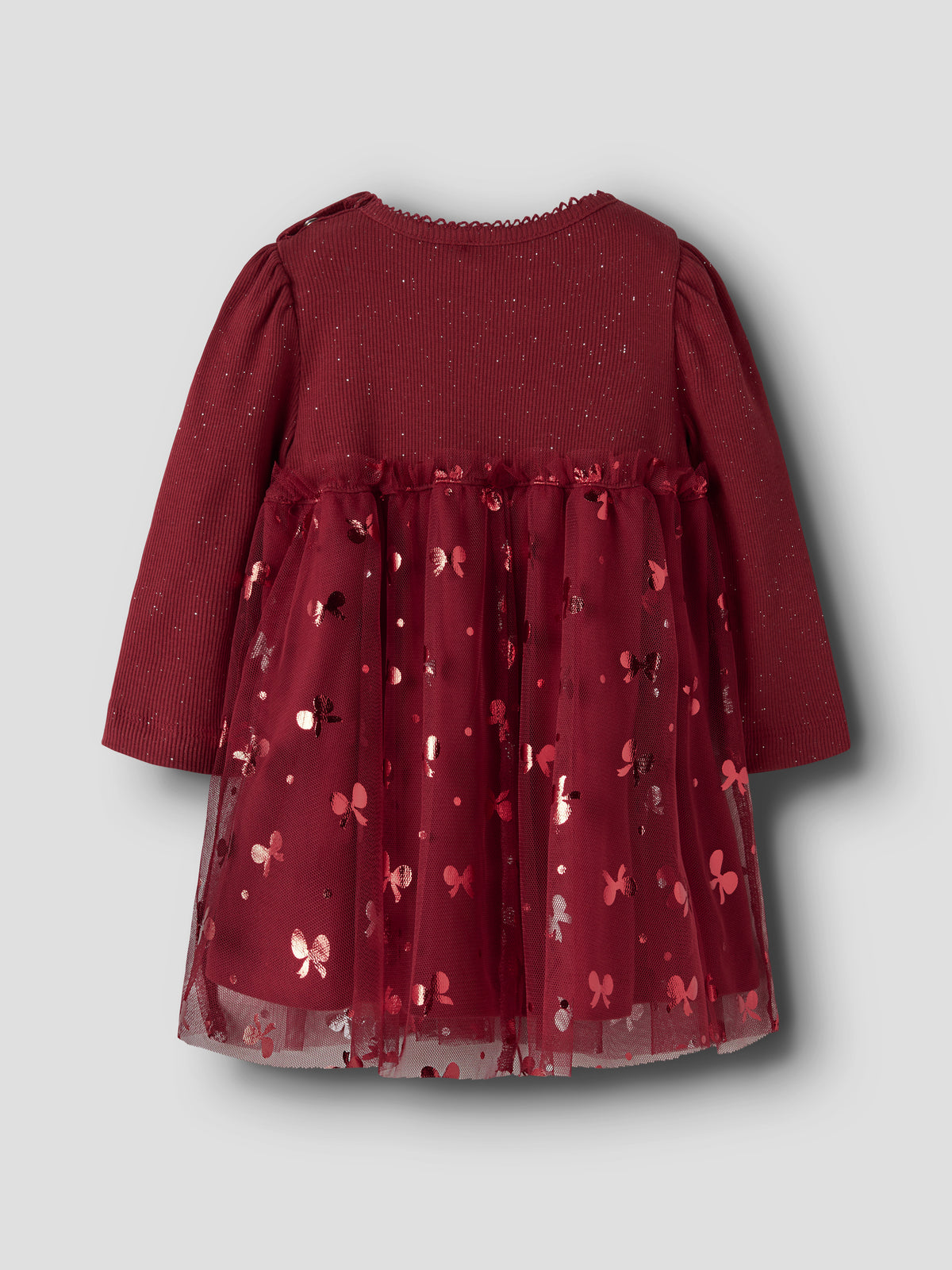 Name It Rosally - LS Dress - Red Dahlia