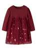 Name It Rosally - LS Dress - Red Dahlia