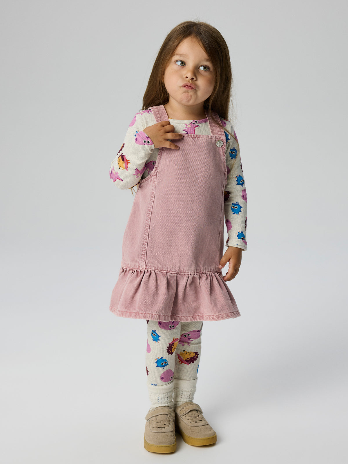Name It Besa - Børste LS Slim Top DR - Peyote Melange
