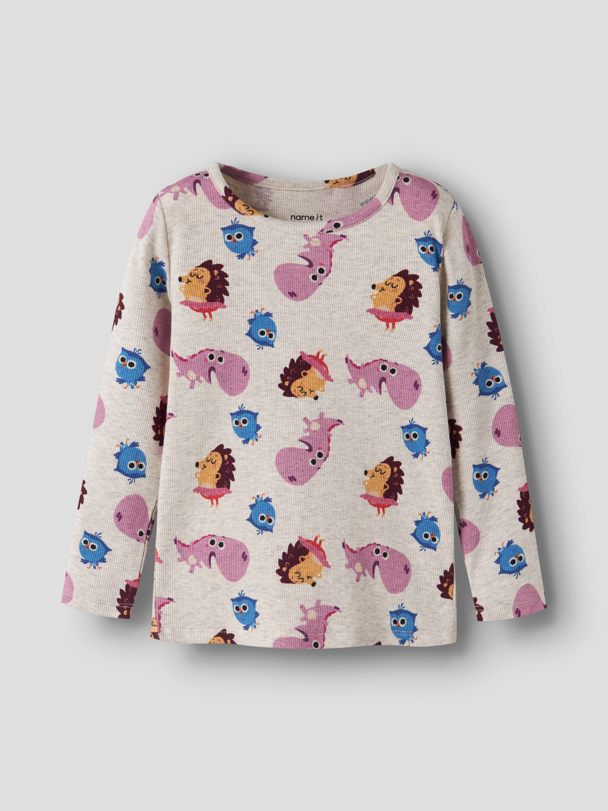 Name It Besa - Børste LS Slim Top DR - Peyote Melange