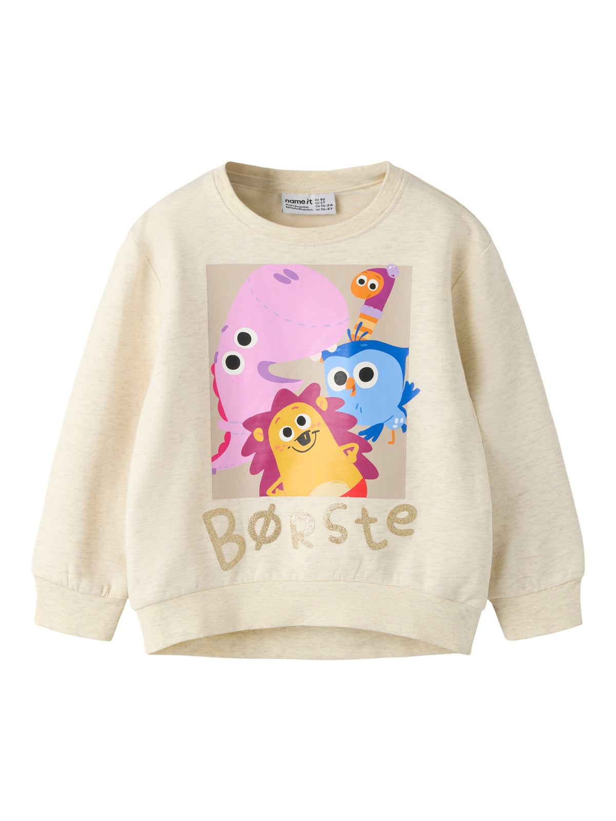 Name It Absa - Børste Sweatshirt DR - Peyote Melange