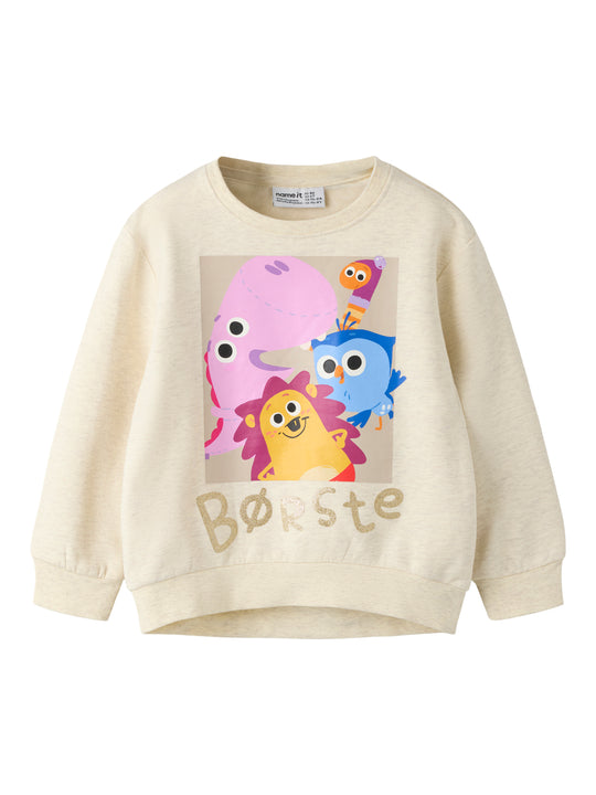 Name It Absa - Børste Sweatshirt DR - Peyote Melange