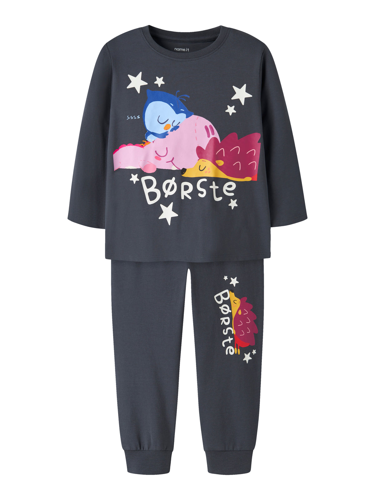 Name It Ang - Børste LS Nightset DR - Ombre Blue