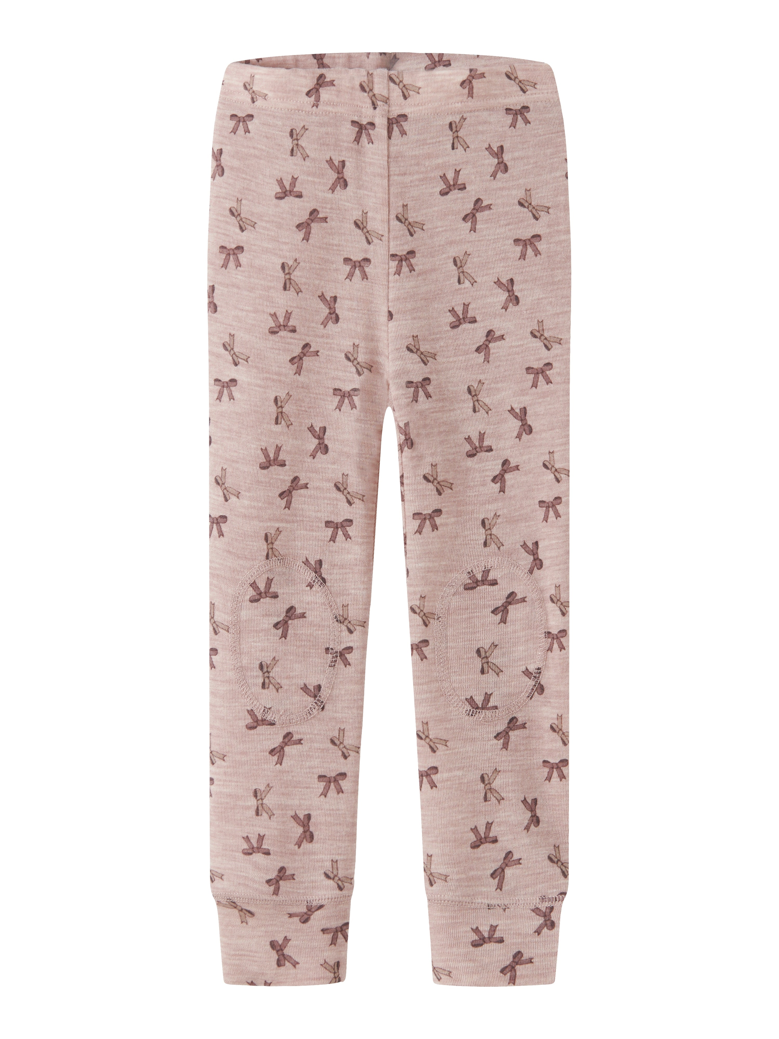 Name It Wang Wool Rib Legging - Shadow Gray/Bows