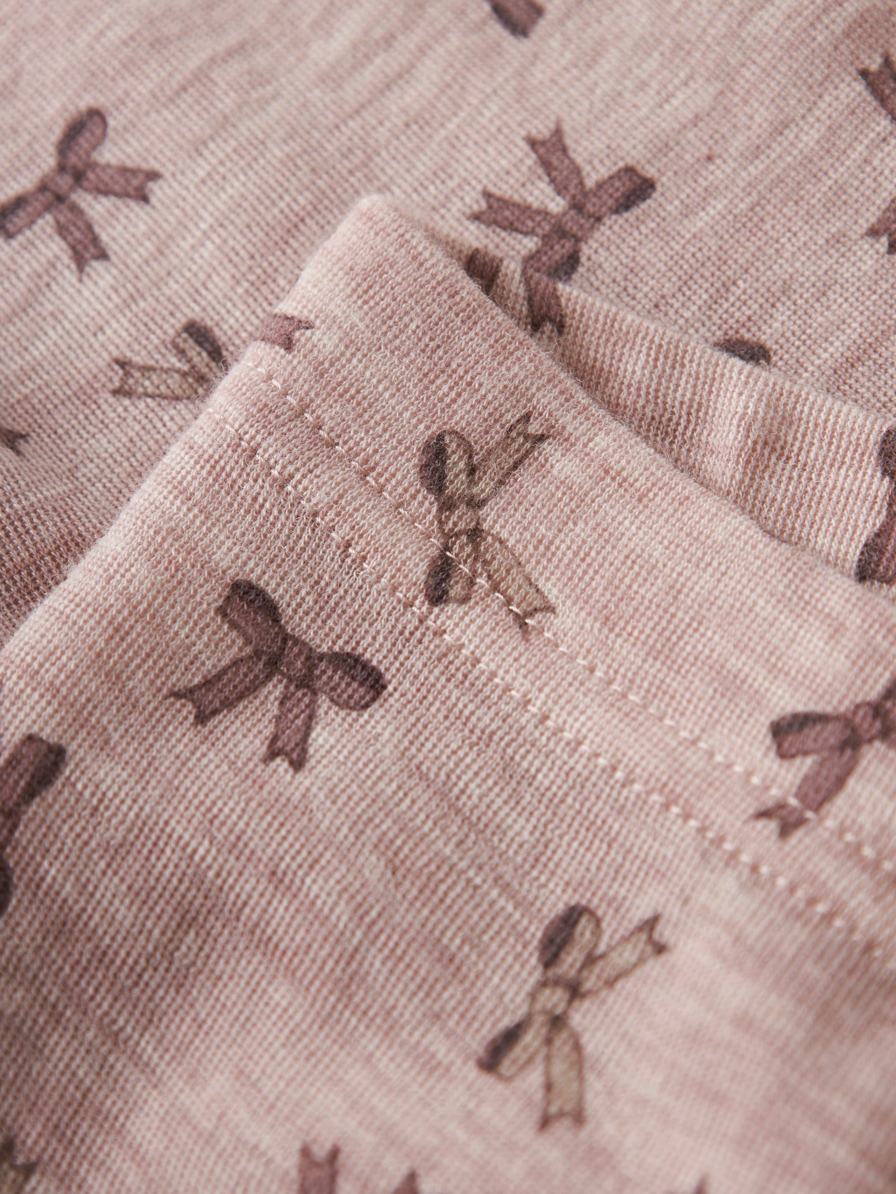 Name It Wang Wool Rib Legging - Shadow Gray/Bows