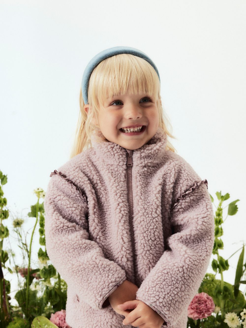 Name It Minna Teddy Jakke - Violet Ice