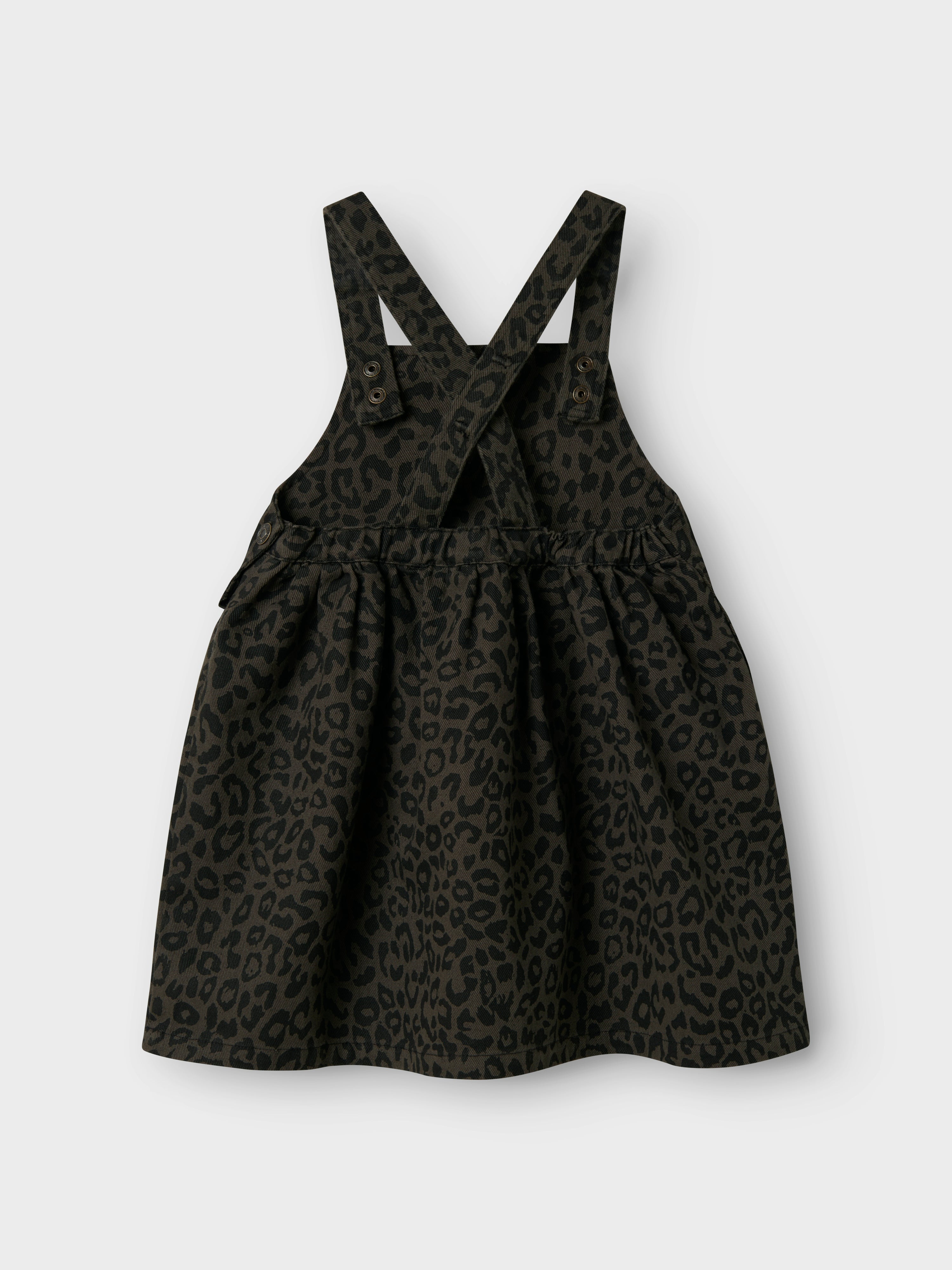 Name It Lela Leo Twill Dress - Mockingbird