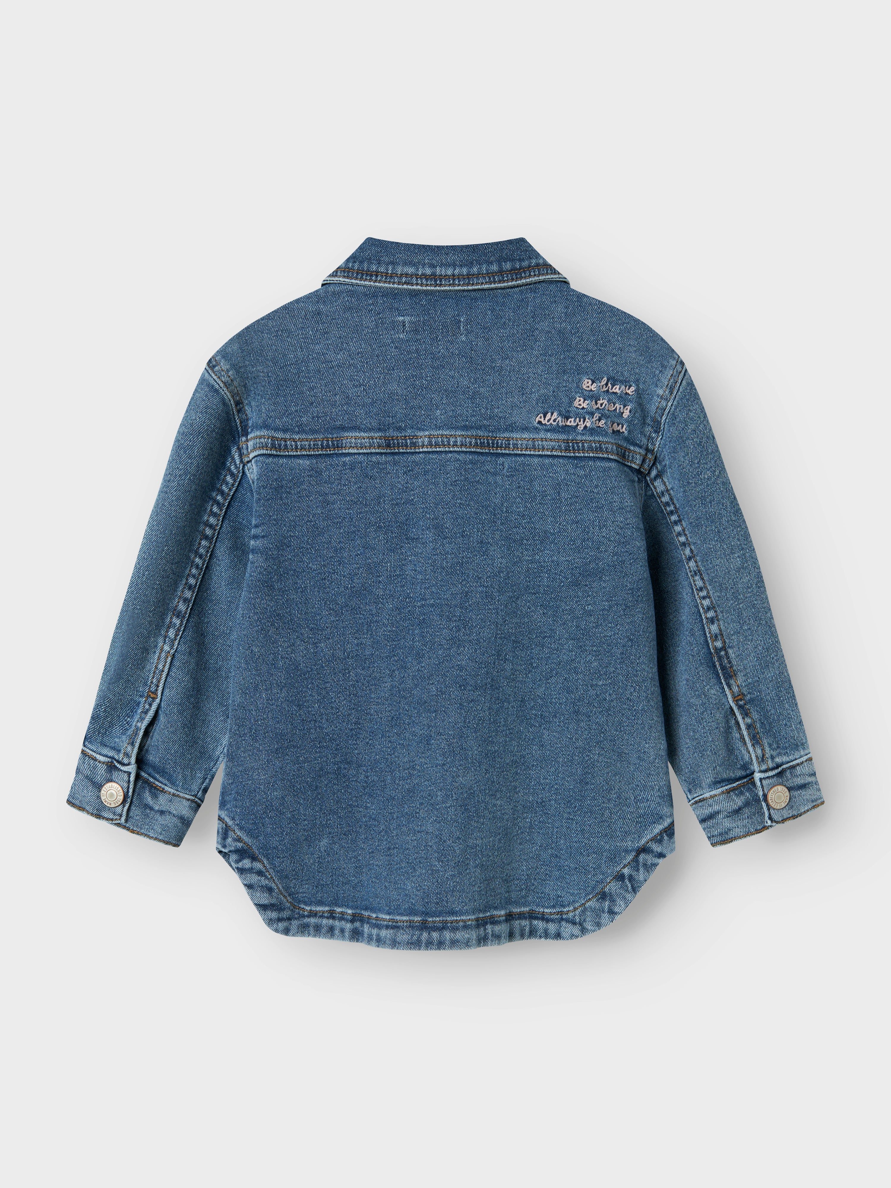 Name It Devi Denim Jacket - Medium Blue Denim/Bow