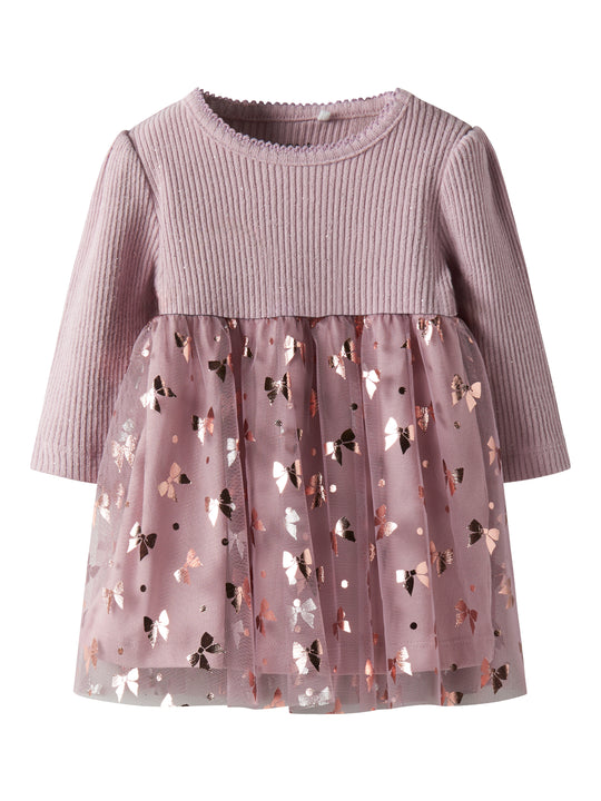 Name It Rosally LS Dress - Keepsake Lilac