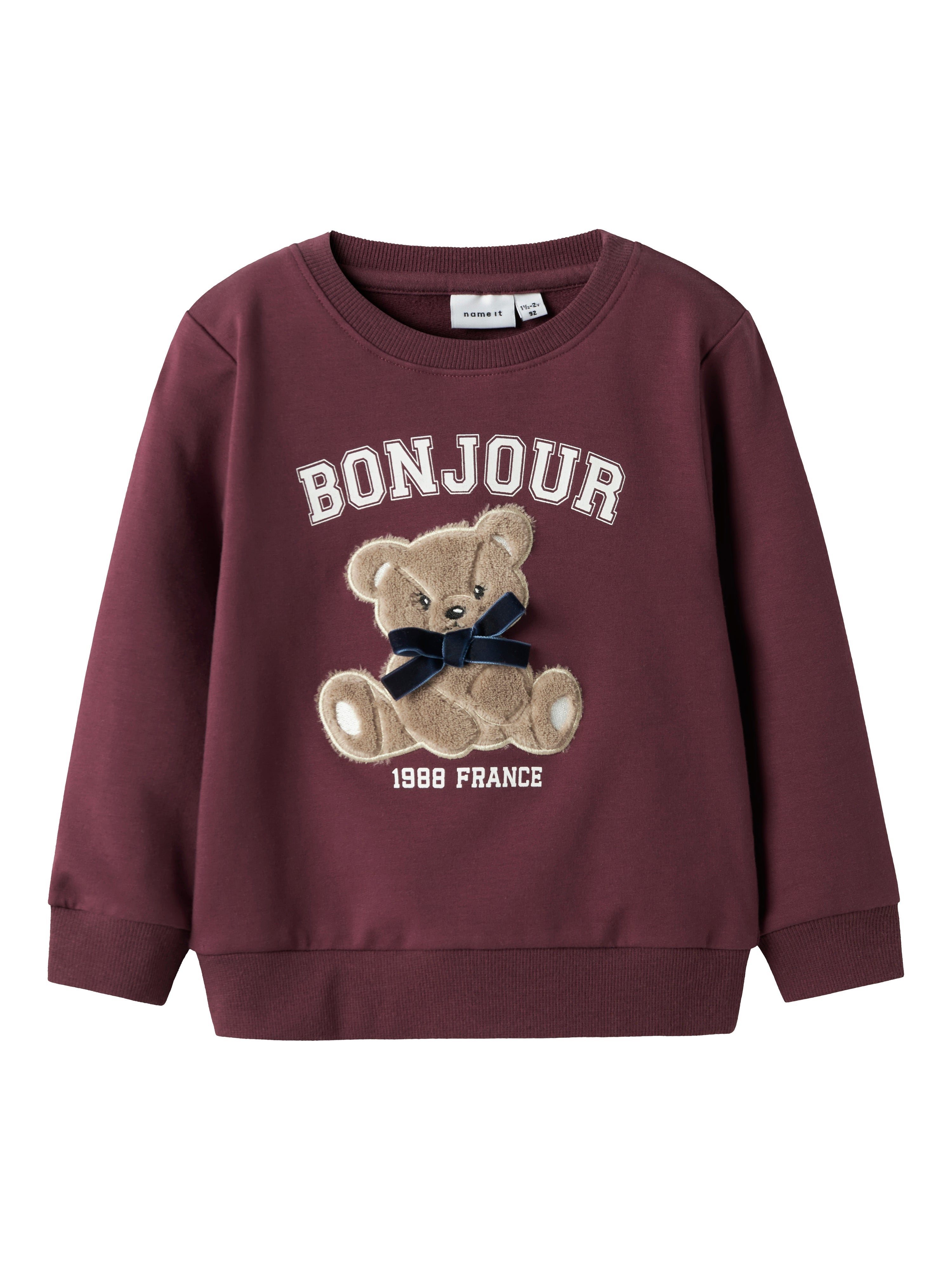 Name It Rear LS Sweatshirt - Burgundy