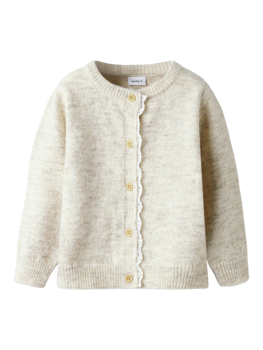 Name It Rikimmi LS Knit Cardigan - Peyote Melange