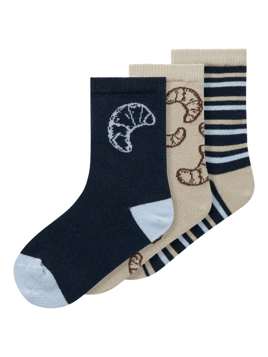 Name It Rumle 3 pack strømper - Navy Blazer