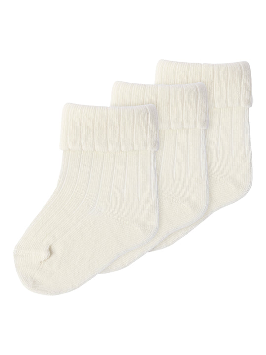 Name It Hobbu 3 pak Strømpe - Cloud Dancer