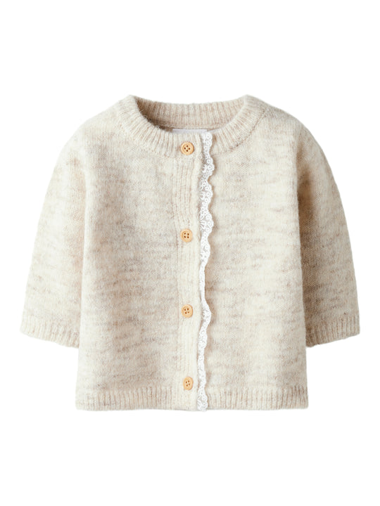 Name It Rikimmi LS Knit Cardigan - Peyote Melange