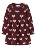 Name It Oana LS Knit Dress - Burgundy