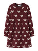 Name It Oana LS Knit Dress - Burgundy