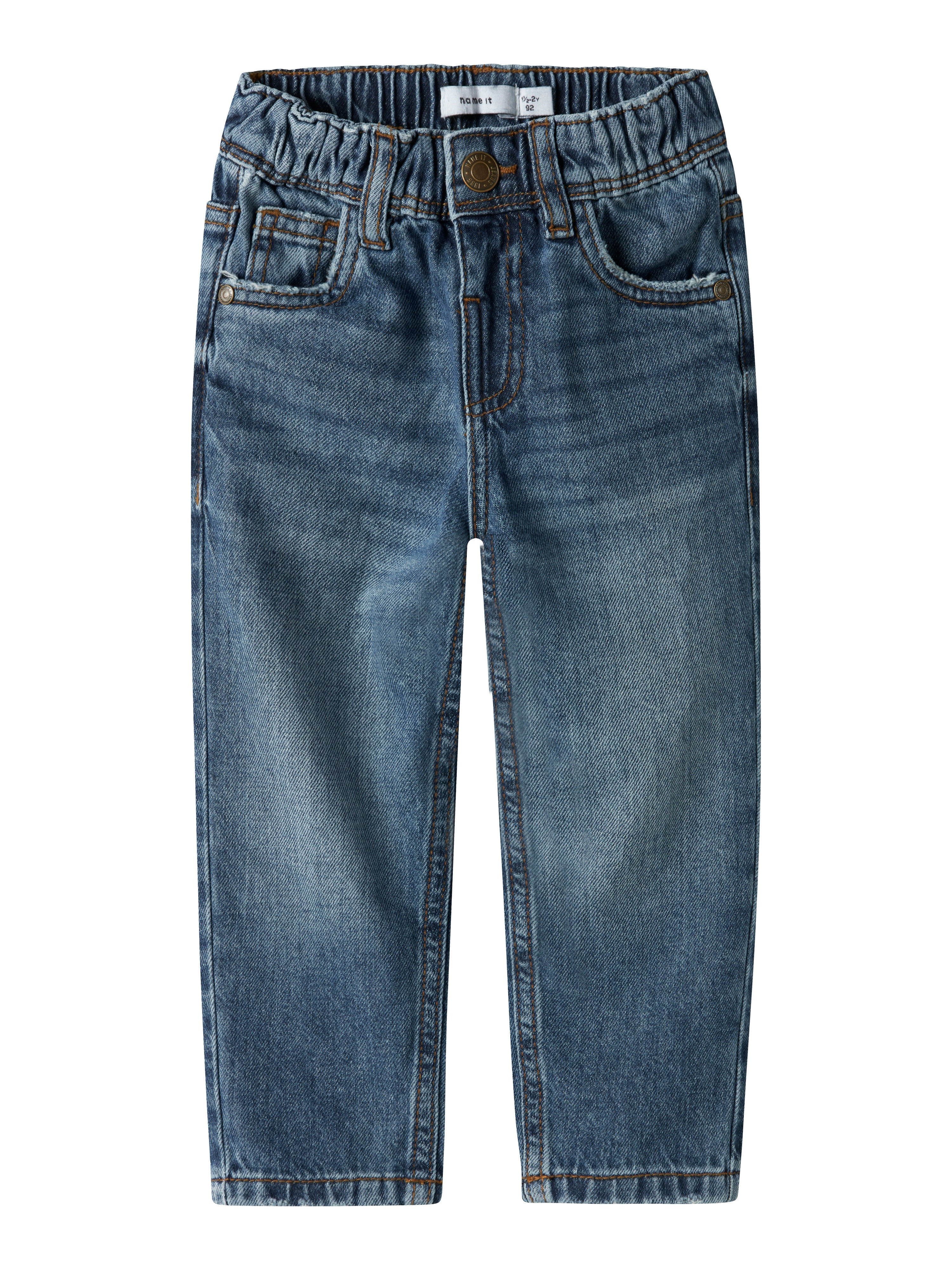 Name It Silas Tapered Jeans - Medium Blue Denim