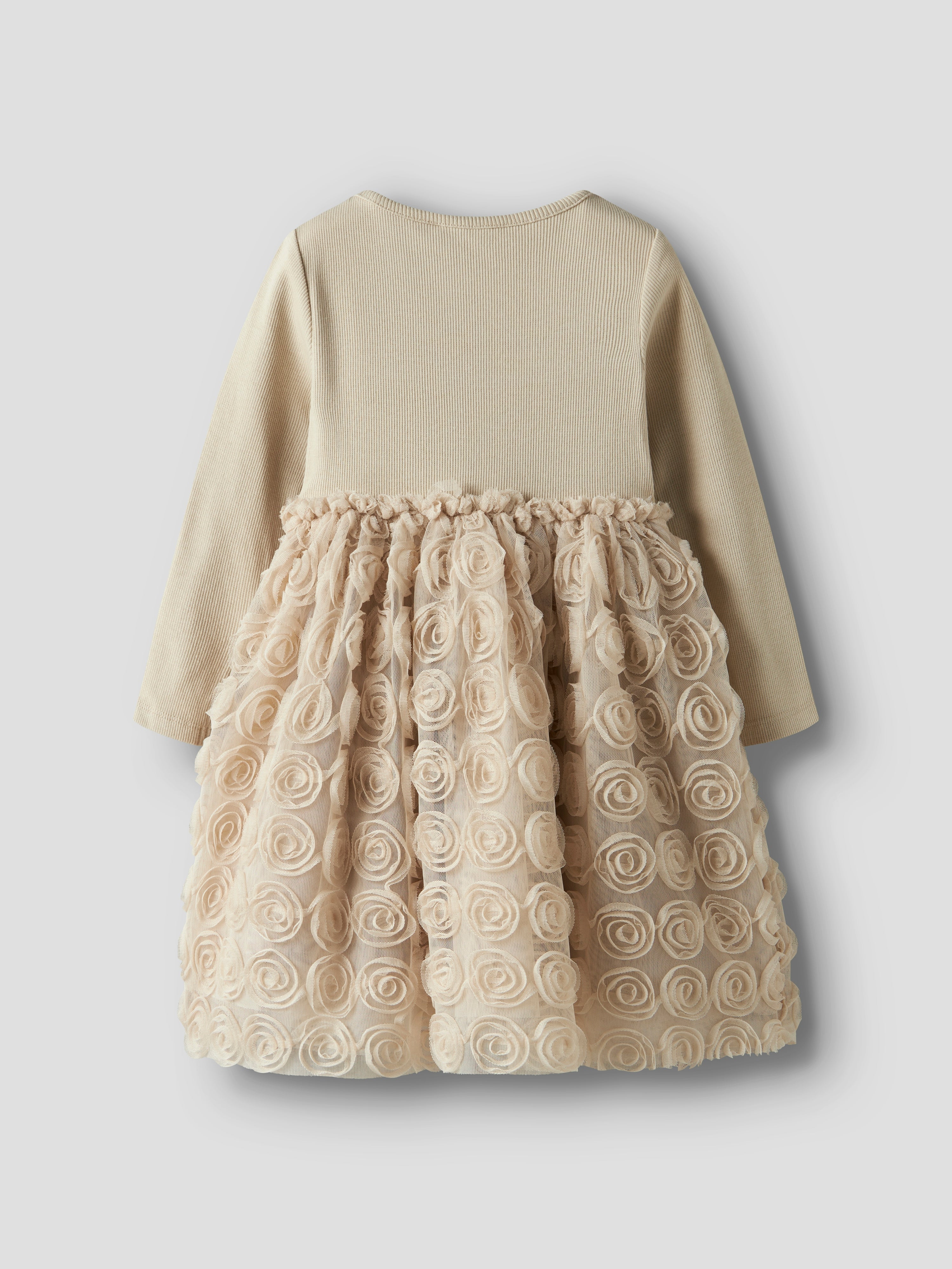 Name It Sykia Tulle LS Dress - Cement