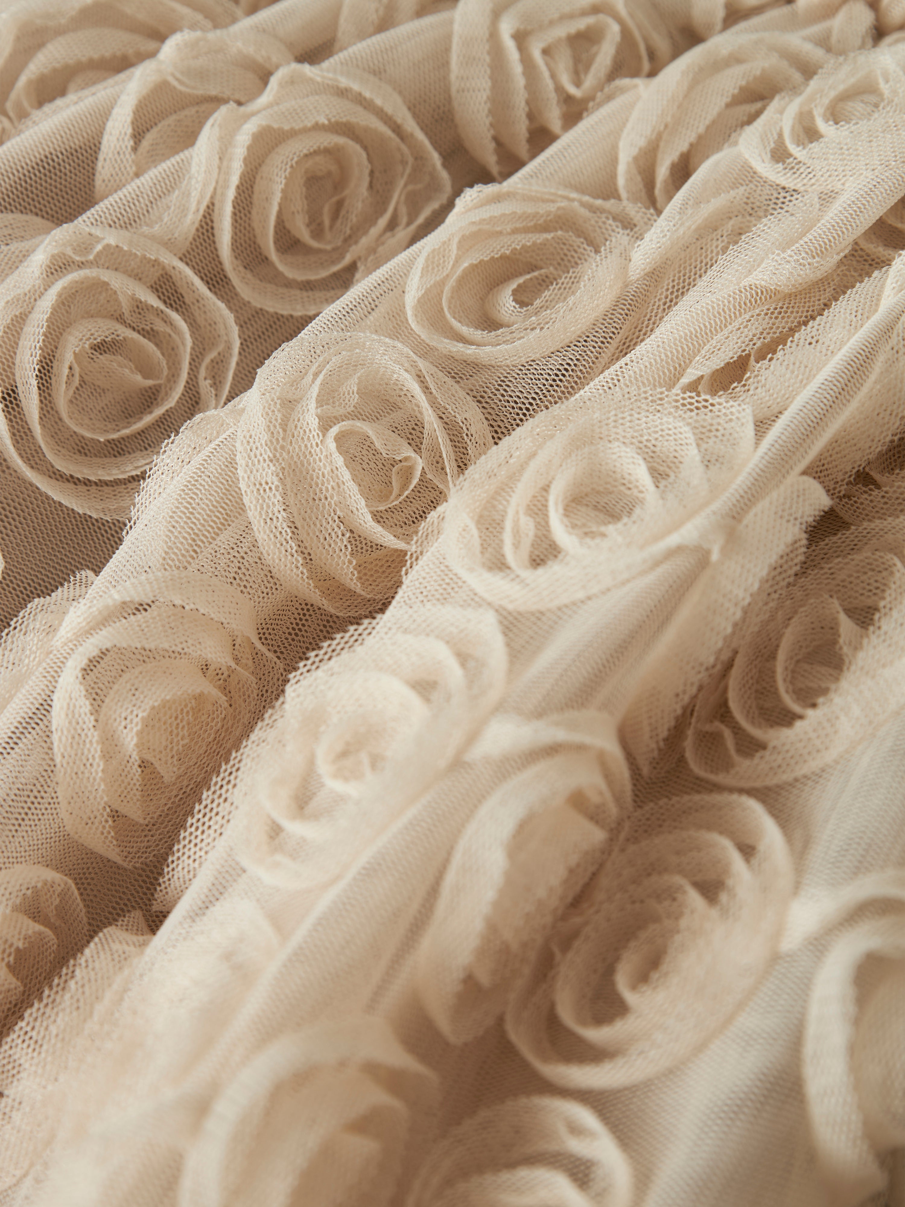 Name It Sykia Tulle LS Dress - Cement