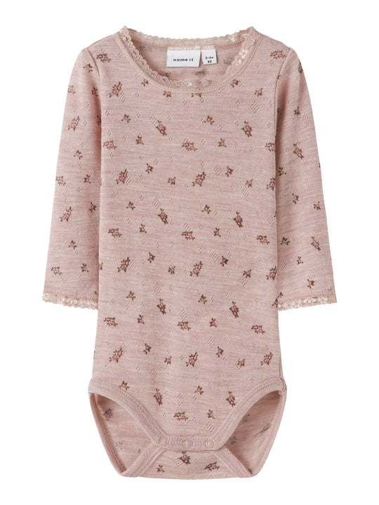 Name It Wang Wool Needle Body - Shadow Gray/Flower