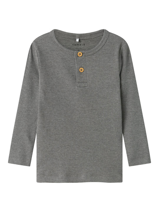 Name It Kab Ls Shirt Noos - Mockingbird Melange
