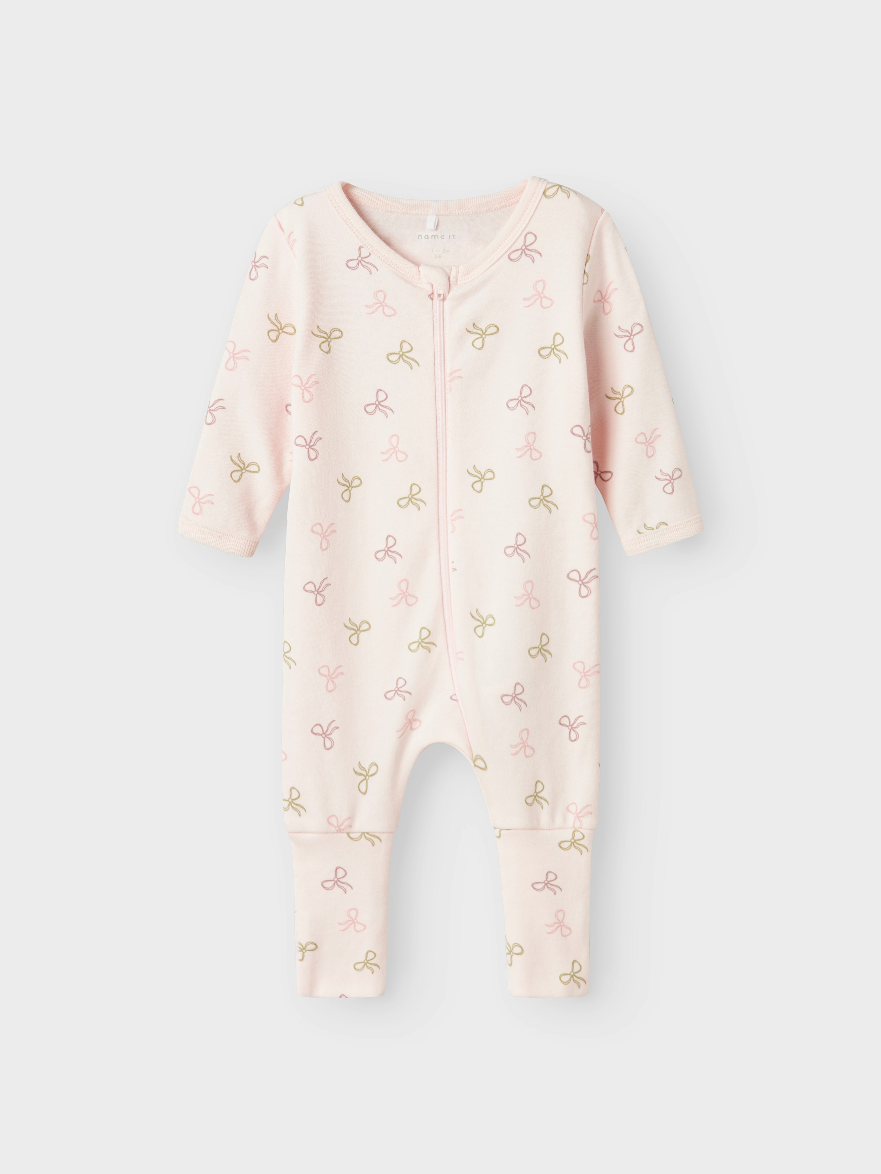 Name It Nightsuit 2 pak Pink Bow - Barely Pink