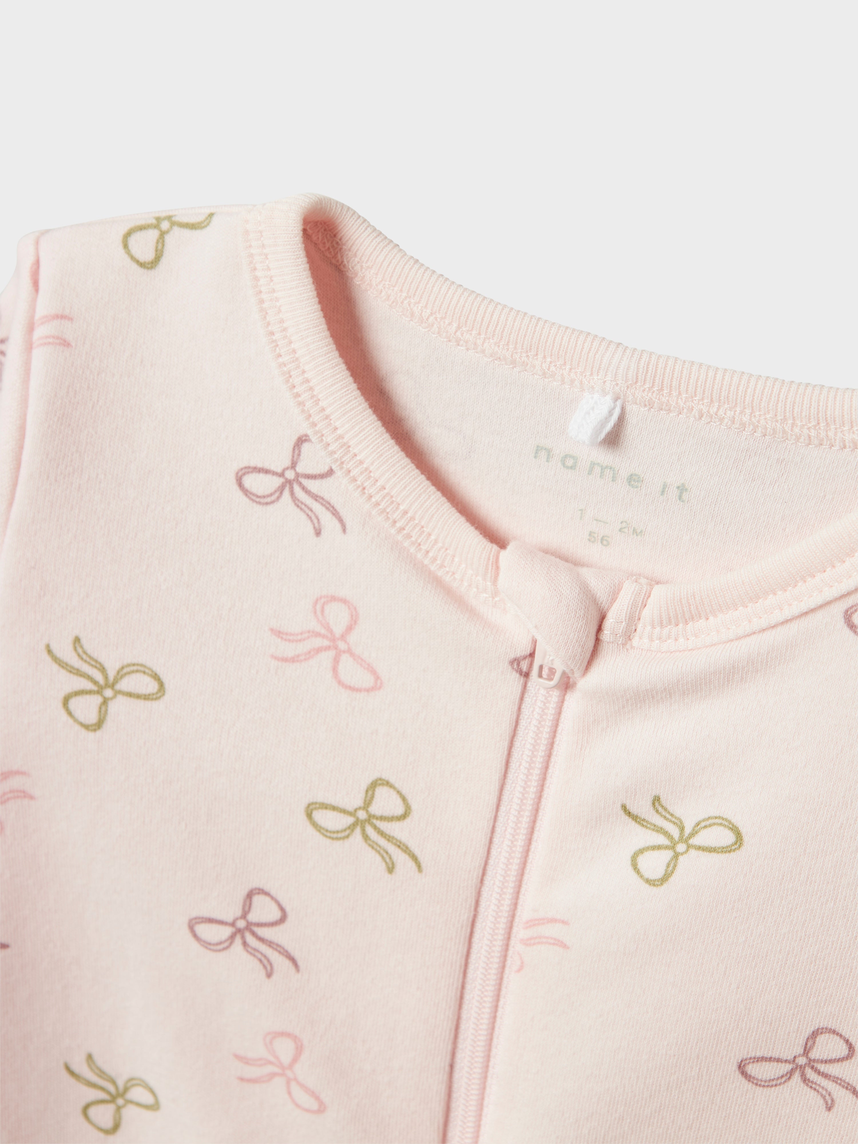 Name It Nightsuit 2 pak Pink Bow - Barely Pink