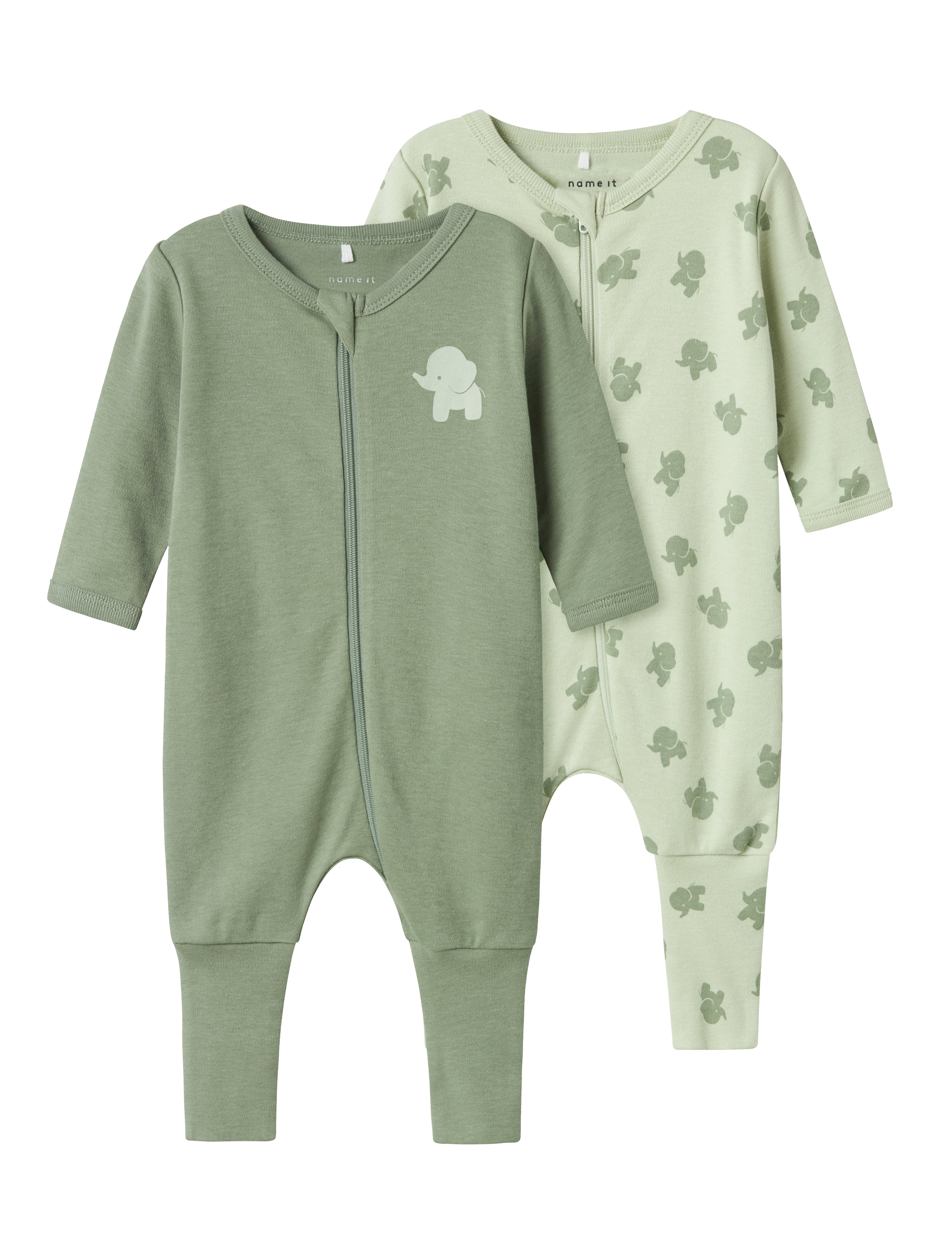 Name It Nightsuit 2 pak Elephant - Sea Foam