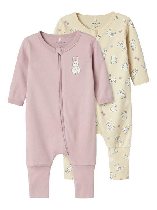 Name It Nightsuit 2 pak Rabbit - Summer Sand