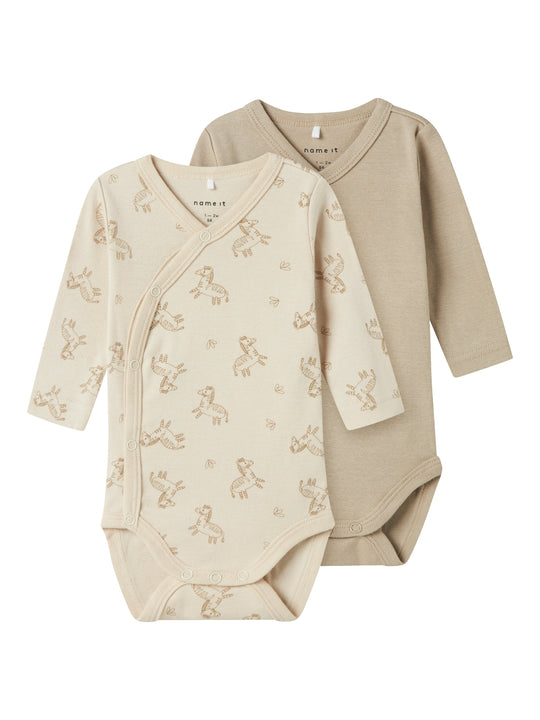 Name It Wrap Body 2 pak Zebra - Rainy Day