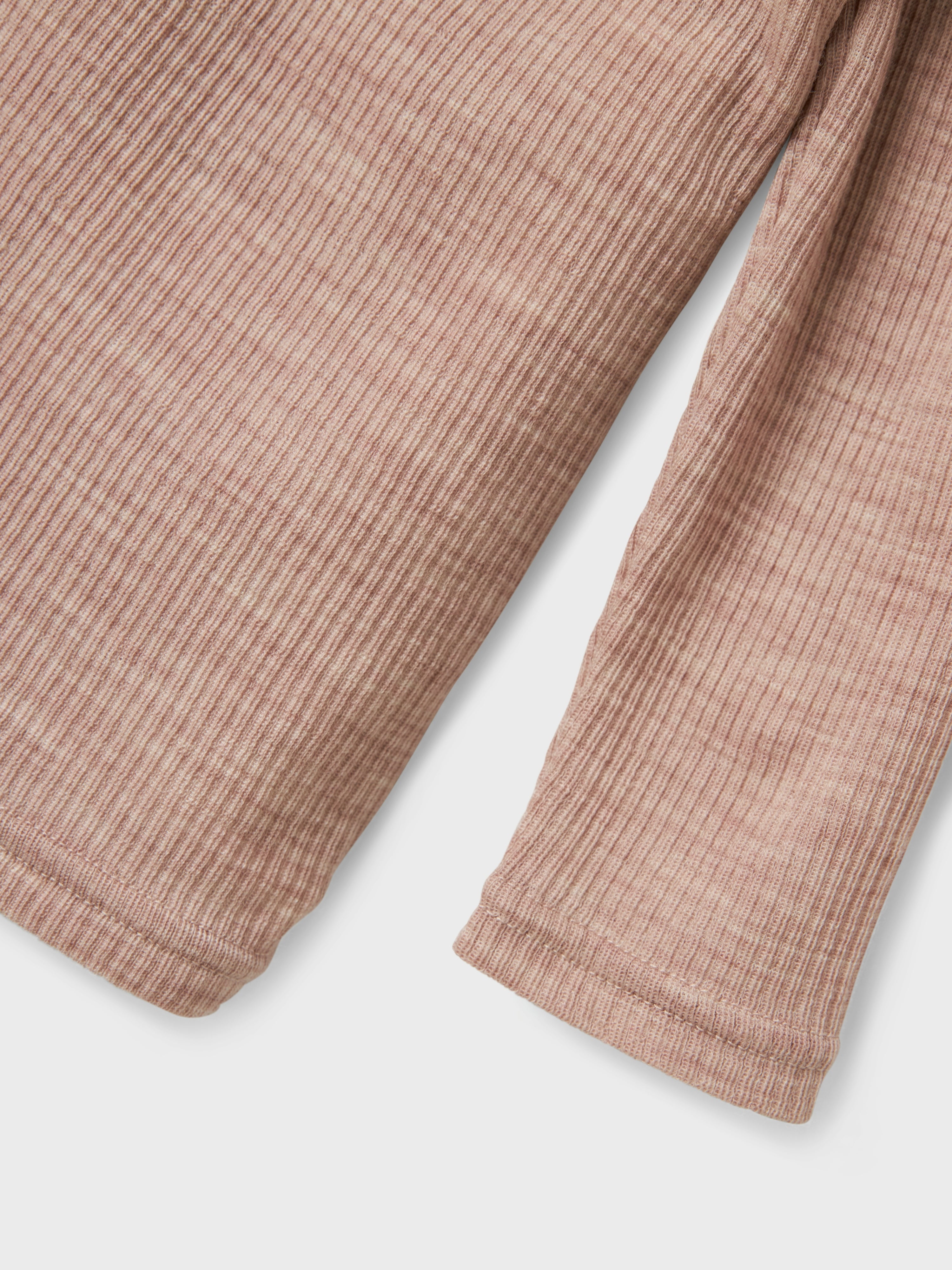 Name It Wax Wool Rib LS Top - Shadow Gray